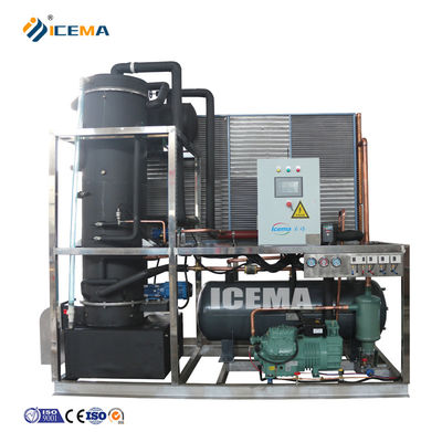 Buen precio ICEMA Máquina de fabricación de tubos de hielo 8T totalmente automática con capacidad de almacenamiento de hielo personalizada en línea