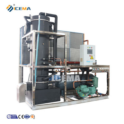 ICEMA Máquina de fabricación de tubos de hielo 8T totalmente automática con capacidad de almacenamiento de hielo personalizada