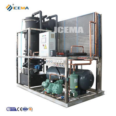 ICEMA Máquina de fabricación de tubos de hielo 8T totalmente automática con capacidad de almacenamiento de hielo personalizada