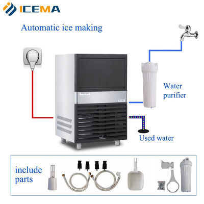 Máquina de hielo a pellets para bares y cafeterías de producción diaria de 60 kg