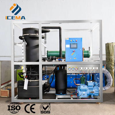 ICEMA Máquina de fabricación de hielo de tubo Producción diaria personalizable 1T-30T Adecuado para la venta de heladeras Los hoteles pueden estar provistos de máquinas de embalaje bolsas de hielo