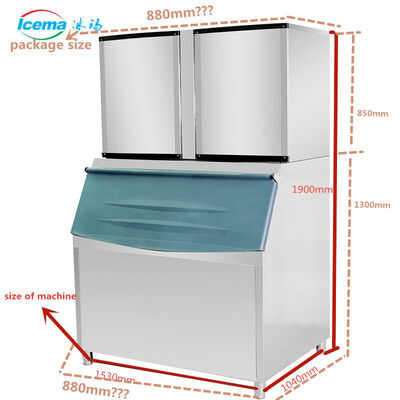 comprar Air Cooling Type Commercial Ice Cube Machine Offering Daily Capacity 900kg 24 Hours Refrigerant R404a Ice Making Equipment online manufacture