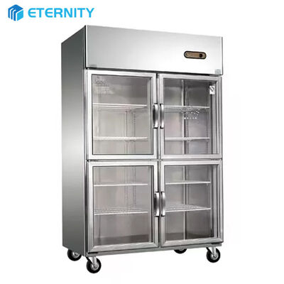 comprar 780L Equipo de cocina profesional refrigerador vertical congelador de marca comercial de cuatro puertas de exhibición de congelador online manufacture