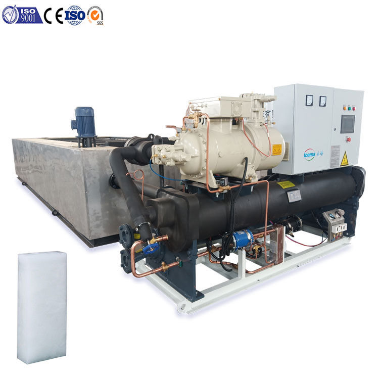 Tipo de salmuera Industrial Máquina para fabricar bloques de hielo de 10 toneladas 380V