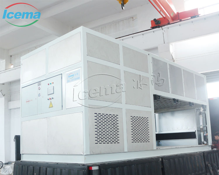 37Capacidad de refrigeración de.5KW Máquina de hielo de bloque de refrigeración directa con evaporador de placa de acero inoxidable