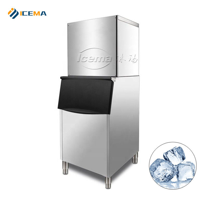 200KG 300kg 400kg 500kg ICEMA Máquina para hacer cubos de hielo 760*830*1780mm Tamaño de hielo 22x22x22mm