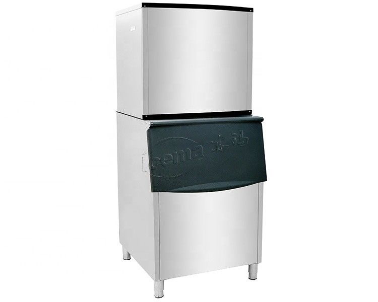 Venta caliente 500kg/24 horas Mini fabricante de hielo comercial para hotel y tienda de bebidas frías