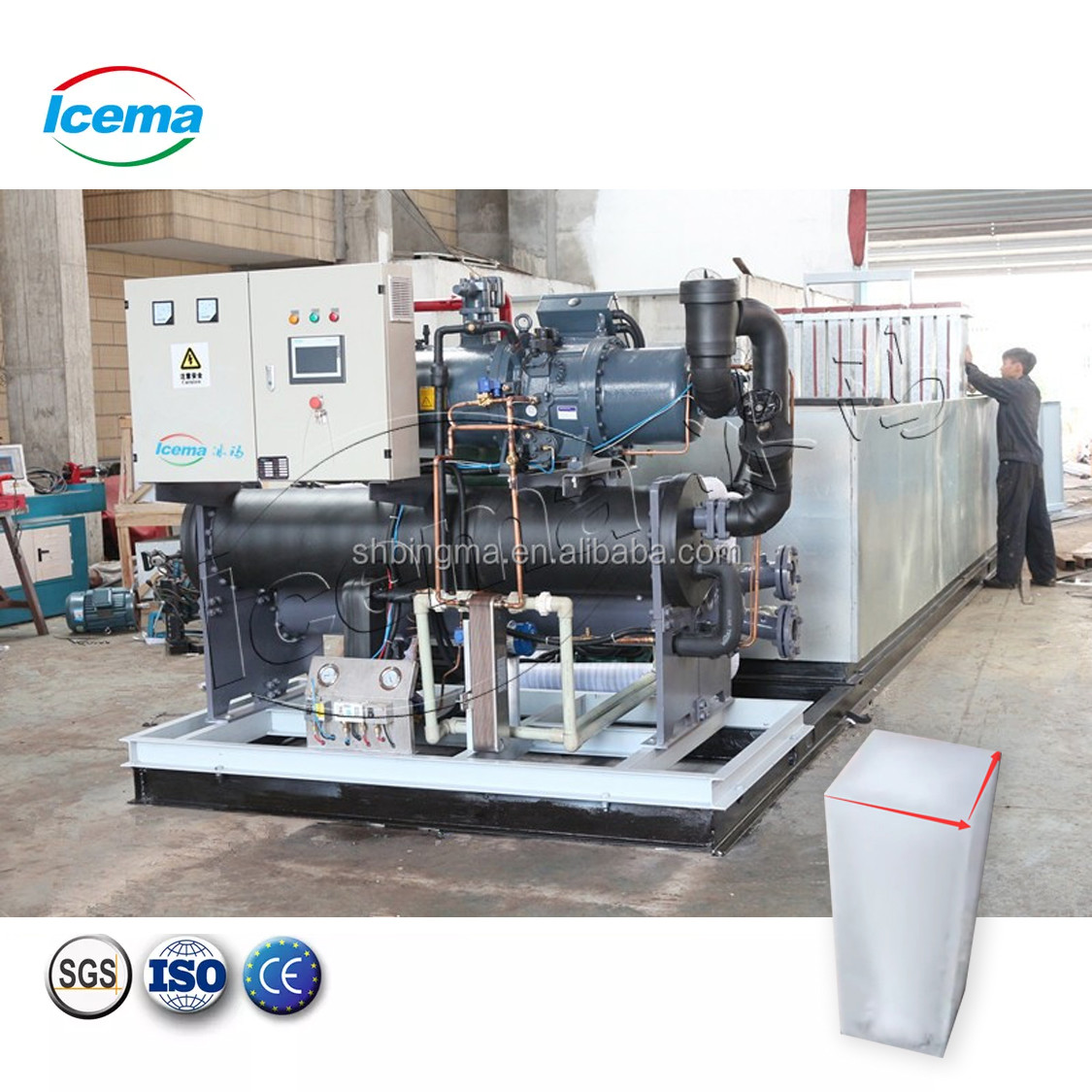 Máquina automática para fabricar bloques de hielo