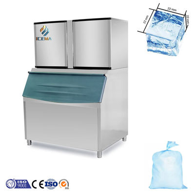 Buen precio Máquina automática para hacer hielo de 250 kg de capacidad 1000 kg / 24 h para la producción comercial de hielo en línea