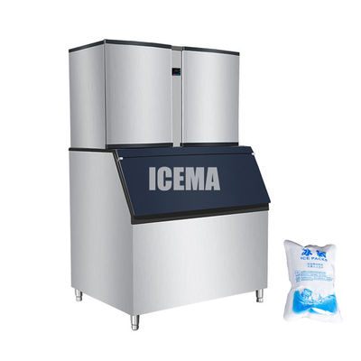 Buen precio Máquina de fabricación de cubos de hielo de 1 tonelada equipada con válvula de expansión Demark Danfoss en línea