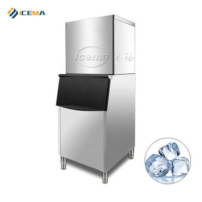 Buen precio 200KG 300kg 400kg 500kg ICEMA Máquina para hacer cubos de hielo 760*830*1780mm Tamaño de hielo 22x22x22mm en línea