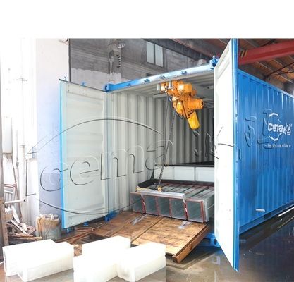 Buen precio Emerson 3 toneladas de refrigeración directa ICEMA Containerized Block Ice Plant en línea