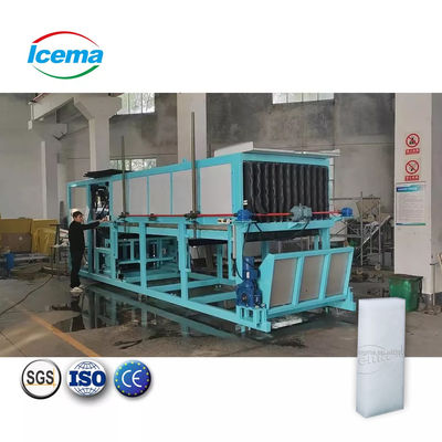 Buen precio ICEMA 1T-20T/24H Máquina de hielo de bloque de enfriamiento directo para la gran producción industrial de hielo en línea