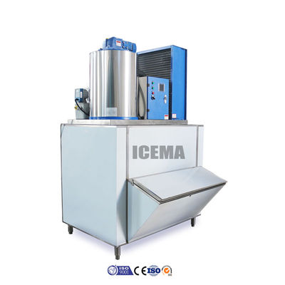 Buen precio Máquina de hielo en escamas industrial comercial ICEMA 1T con capacidad de refrigeración de 2,1 kW en línea