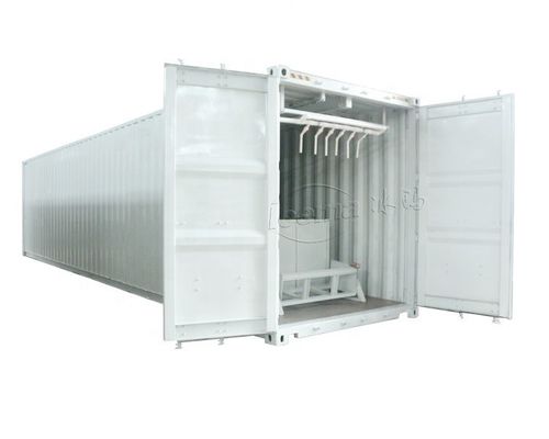 Buen precio 6400*2250*2500 Máquina de hielo de bloque de contenedores con otra capacidad de almacenamiento de hielo en puertos y muelles en línea