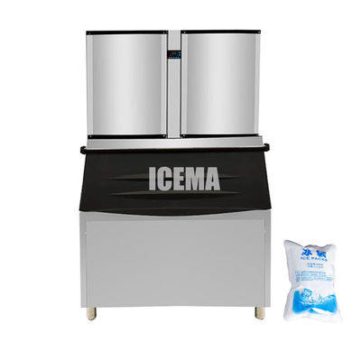 Compresor Emerson ICEMA Máquina automática de hacer cubos de hielo de 1 tonelada para la producción de hielo
